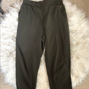 GREEN DRESS PANTS WITH GOLD ZIPPERS